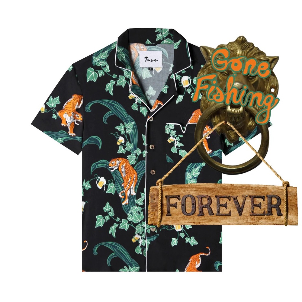Tombolo Retired Crouching Tiger, Hidden Beverage Shirt (Black) Like New - Picture 2 of 4